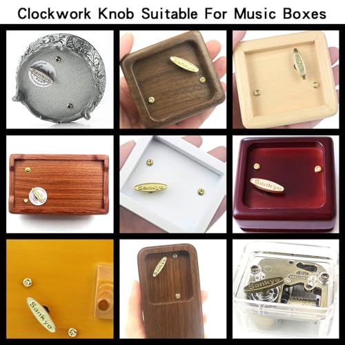 8Pcs Metal Winder Keys for 18-Note Music Boxes - Silver