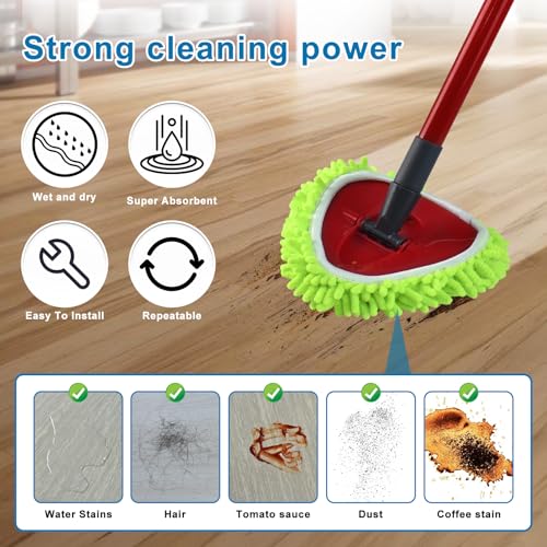 3-Pack Microfiber Chenille Mop Heads for O-Cedar 1 Tank Spin Mop