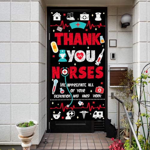 Thank You Nurses Banner | Nurse Week Decorations, 71x35in
