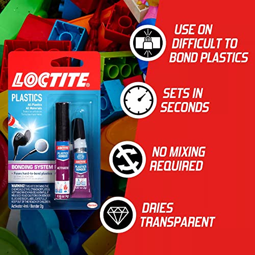 Loctite Plastics Bonding System, 6-Pack Clear Super Glue & Activator Kit