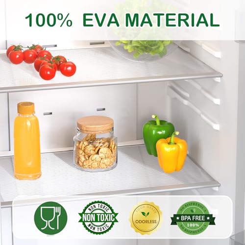 Non-Adhesive Clear EVA Shelf Liner, 12" x 120" Non-Slip Cabinet Protector