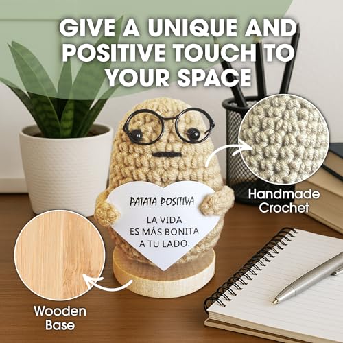 Handcrafted Crochet Potato Doll - Motivational Gift with Message