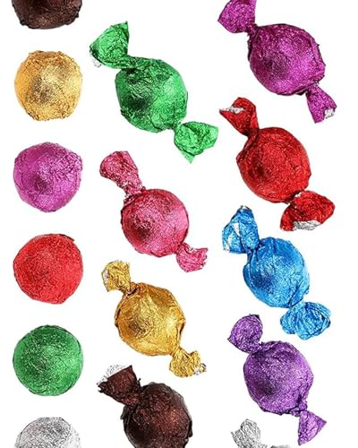 100 Pcs Gold Aluminum Foil Chocolate Wrappers - 4x4in DIY Packaging