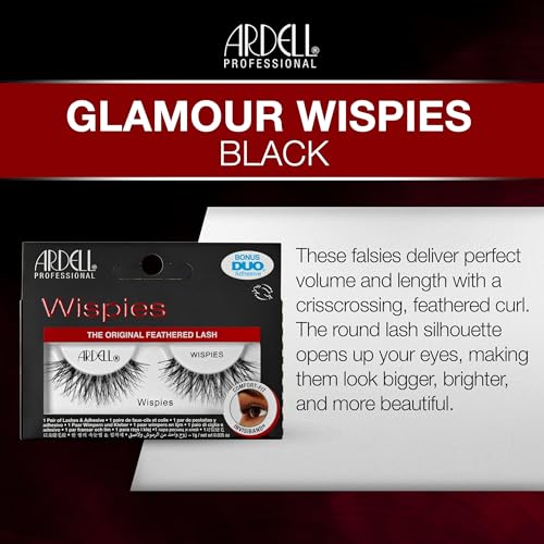 Ardell Fashion Wispies False Lashes - Medium Volume Human Hair