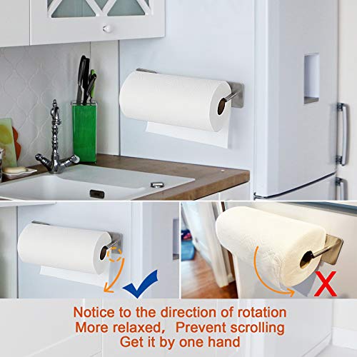 Heavy Duty Magnetic Paper Towel Holder - Stainless Steel Design