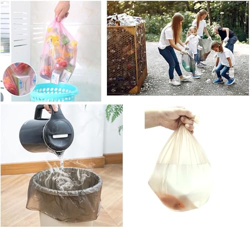 120 Count 4 Gallon Biodegradable Trash Bags - Strong & Leak Proof