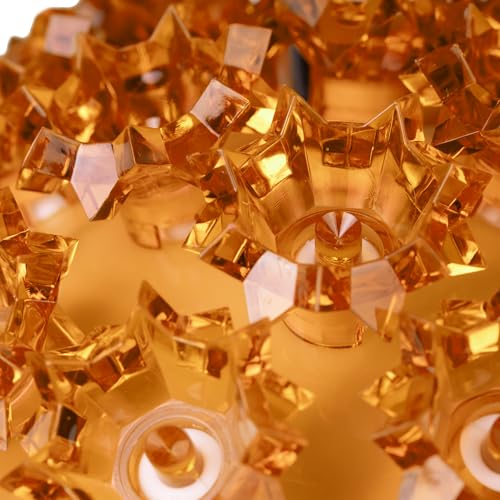 Orange LED Starlight Sphere Ornament - 7.5 Inch 100 Lights - Holiday Decor