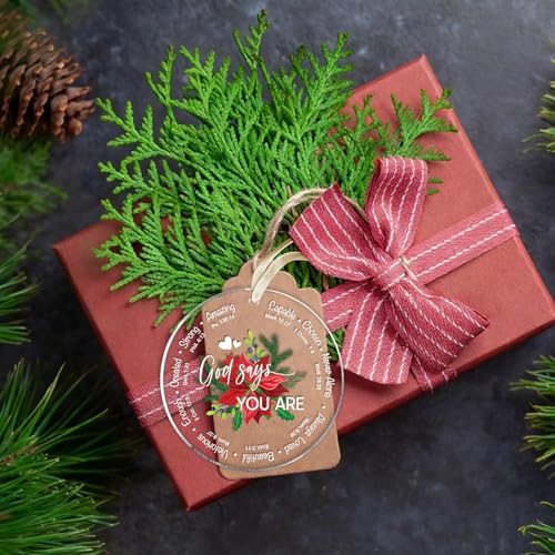 Christian Christmas Ornament - Inspirational Jesus Acrylic Decor
