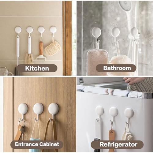 Self-Adhesive Hooks - No Drill Removable Wall Hooks for Home