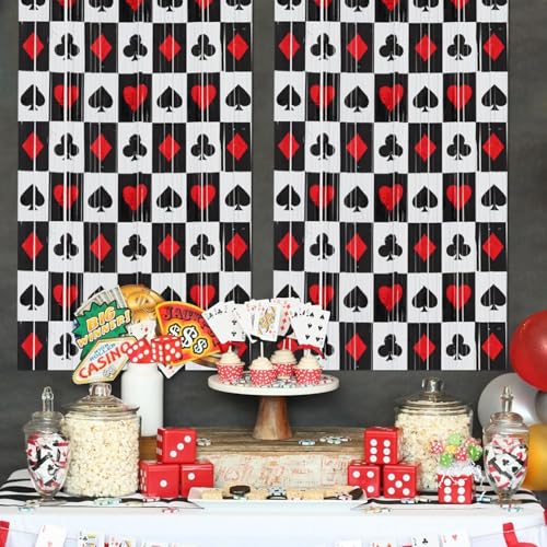 Casino Fringe Curtains 2 Pack Poker Theme Las Vegas Party Decorations