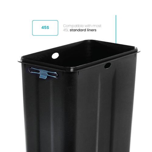 Home Zone Living 12 Gallon Kitchen Trash Bags with Drawstring Handles, Heavy Duty Custom Fit Design for Standard 45 to 50 Liter Kitchen Trash Cans, Code 45S, 60-Count