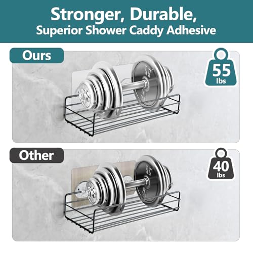8 Pack Strong Adhesive Shower Caddy Hooks for Bathroom & Kitchen