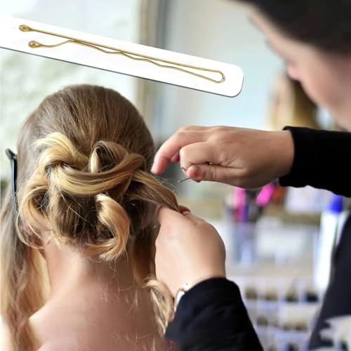 Blonde Bobby Pins 100 Pcs with Storage Box - 2 Inch Metal Hair Clips