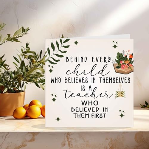 Premium Thank You Card for Teachers - Eco-Friendly 145mm x 145mm