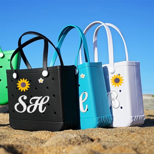 Hikkcos 3 Pcs Letter Charms for Bogg Bag - Personalized Alphabet Decor