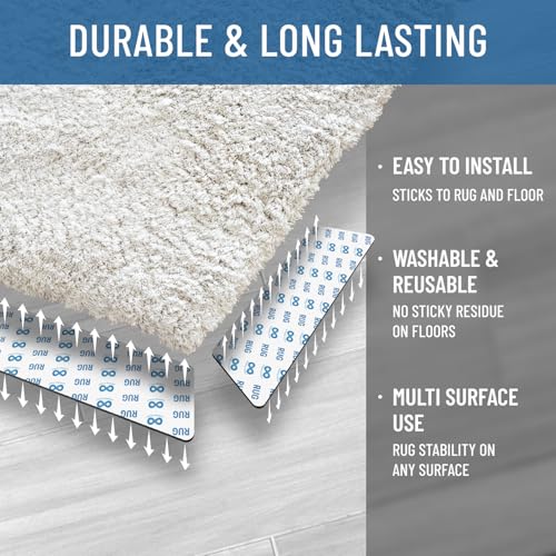 Everlasting Comfort Non-Slip Rug Gripper Pads - 8 Pack