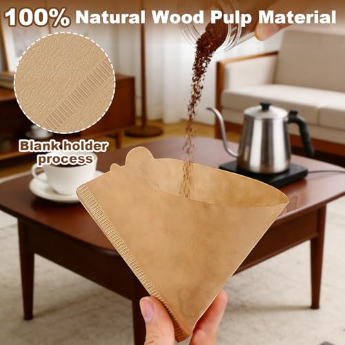 Ninsula #2 Cone Coffee Filters - 210 Count Unbleached for 1-4 Cups