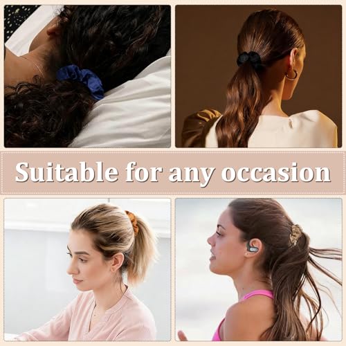 12-Piece Satin Silk Hair Scrunchies Soft Elastic Ponytail Holders
