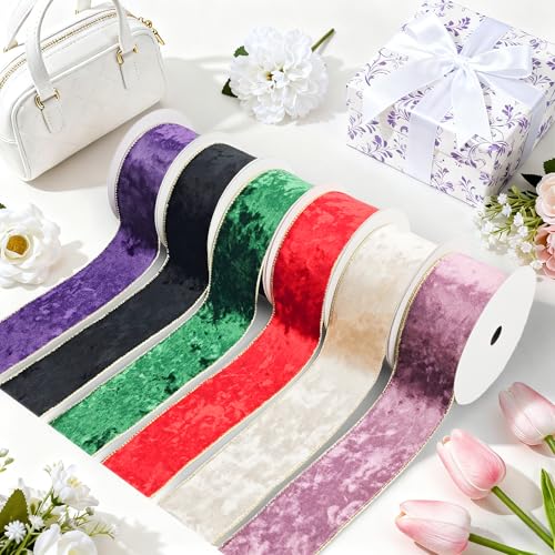 Black Velvet Ribbon 2.5 Inch x 10 Yards for Christmas Decor
