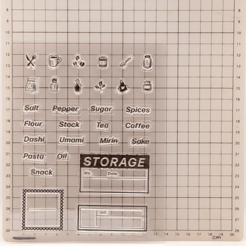 Silicone Stamp Set for DIY Scrapbooking & Card Making - Kitchen Tools Design