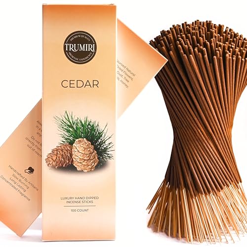 Cedar Incense Sticks - Pack of 100 - Natural & Non-Toxic Aroma