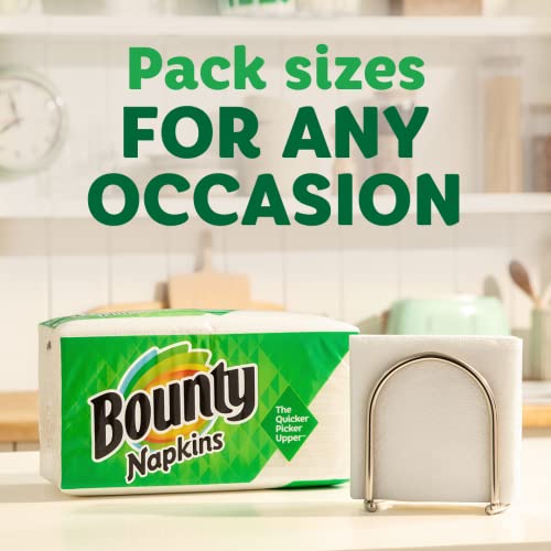Bounty Quilted Paper Napkins, White, 200 Count (Pack of 3)