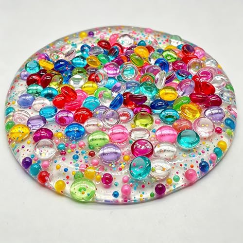 2000 PCS Mini Acrylic Flat Marbles for DIY Slime & Crafts