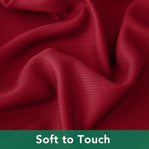 Christmas Red Round Tablecloth 70 Inches Holiday Winter Textured Xmas Cover - Variation of THIS listing