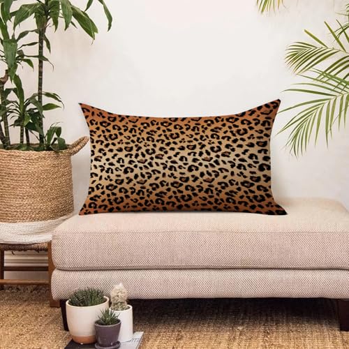 Leopard Print Decorative Throw Pillow Cover - 12 x 20 inches