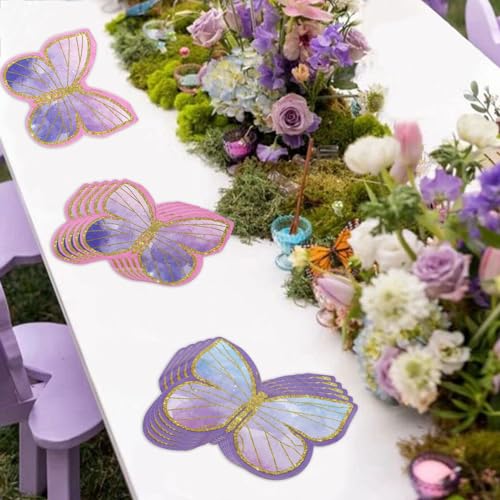Butterfly Party Napkins 40pcs Floral Spring Table Decorations