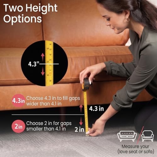 Under Sofa Toy Blocker - 2 Pack Furniture Gap Bumper, 4.3 in
