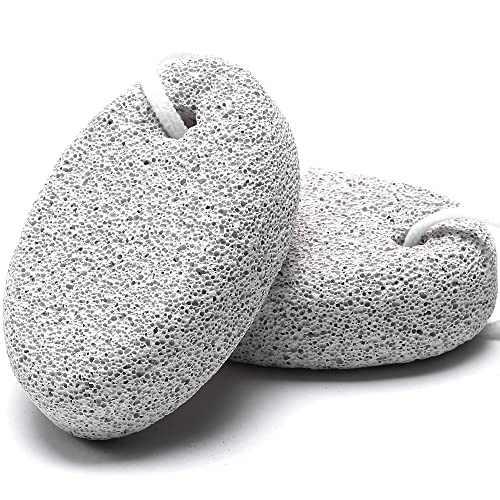 HOOMBOOM Natural Pumice Stone for Feet (2-Pack) - Hard Skin and Callus Remover