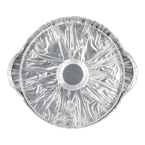 Foil Lux 34 Ounce Pans And Lids, 100 Disposable Pots With Lids - Oven-Ready, Stove Compatible, Aluminum Foil Baking Pans, Freezable, For Outdoor Camping, Vacation, Picnic, And More - Restaurantware