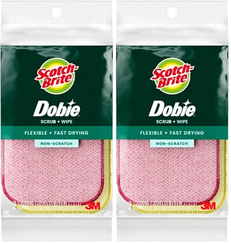 Scotch-Brite Dobie Cleaning Cloths - Non-Scratch & Absorbent, 2 Pack