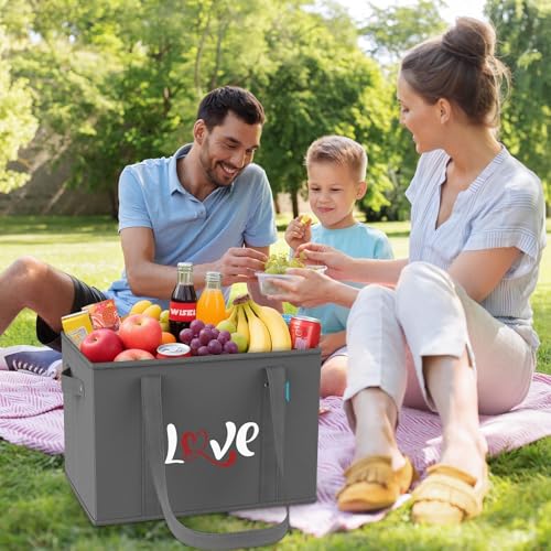 WISELIFE Extra Large Reusable Grocery Tote Bags - 3 Pack