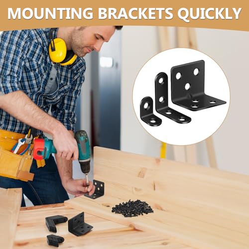 MAPVOLUT Heavy Duty L Brackets Set - 25Pcs Metal Corner Braces