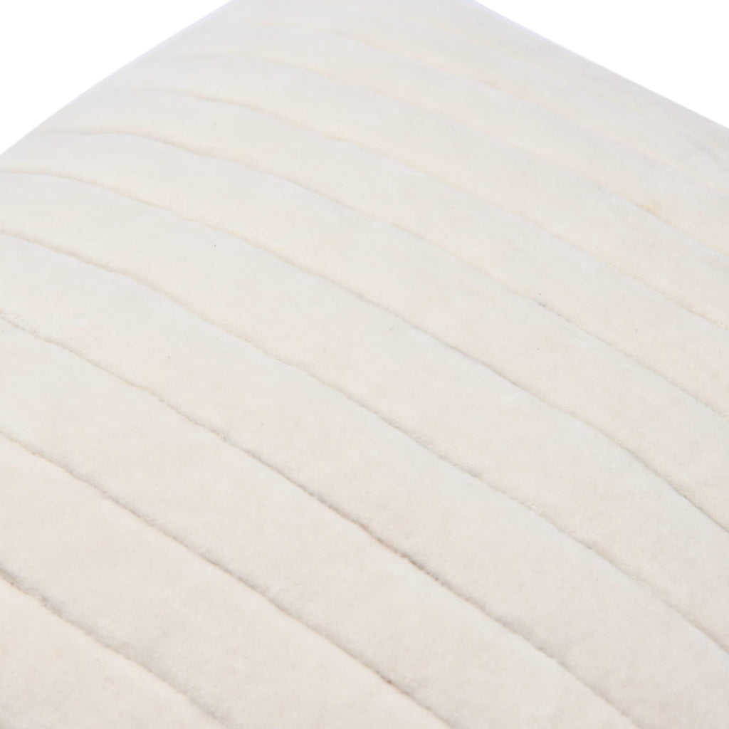 20" Square Quilted Velvet Pillow Cover with Channel Stitch