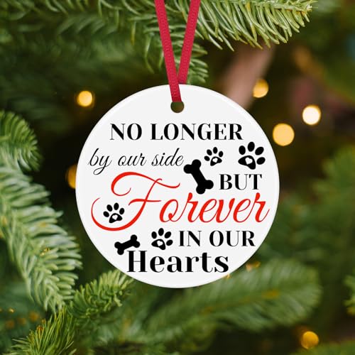 Dog Memorial Ceramic Ornament - Pet Sympathy Gift for Loss
