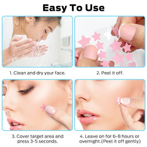 VOZRO Cute Pimple Patches - 271 Count Colorful Hydrocolloid Acne Stickers with Salicylic Acid & Tea Tree Oil