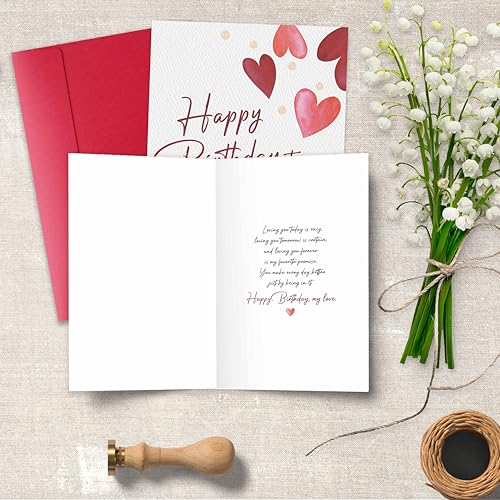 My Forever Happy Birthday Card - Romantic Gift for Husband, Wife, Partner