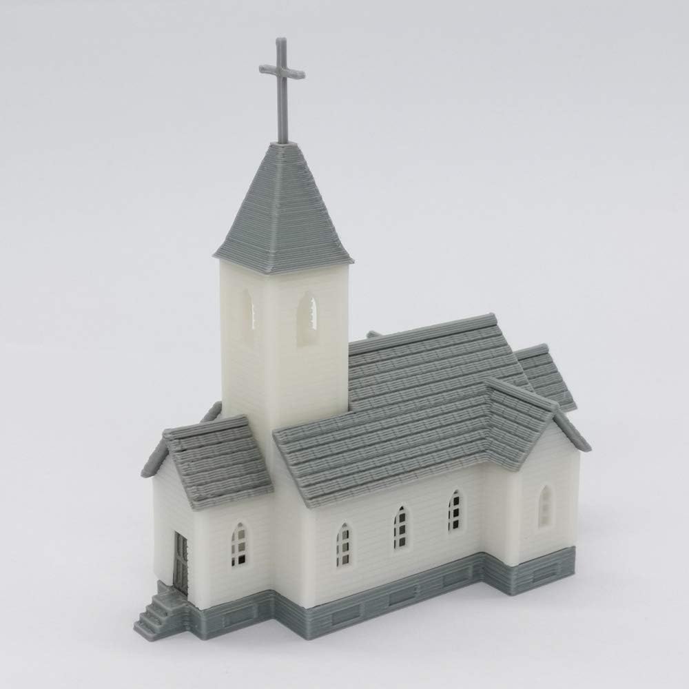 Outland Models Country Church - Detailed Railway Scenery for 1:220 Z Scale Layouts