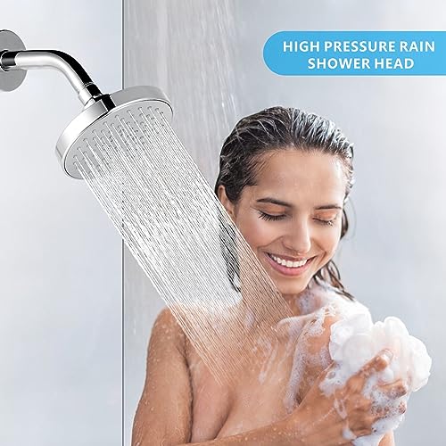 Nuodan 4.7-Inch High-Pressure Rainfall Shower Head - Chrome (1 Pack)