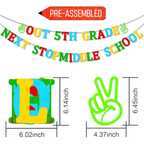 5th Grade Graduation Banner - Next Stop Middle School Decorations