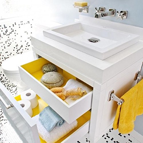 Magic Cover Self-Adhesive Vinyl Shelf Liner, 18" x 108" - Solid Yellow