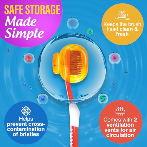 GuruNanda Brush Pods Toothbrush Cover for Manual and Electric Toothbrushes 4 Pack