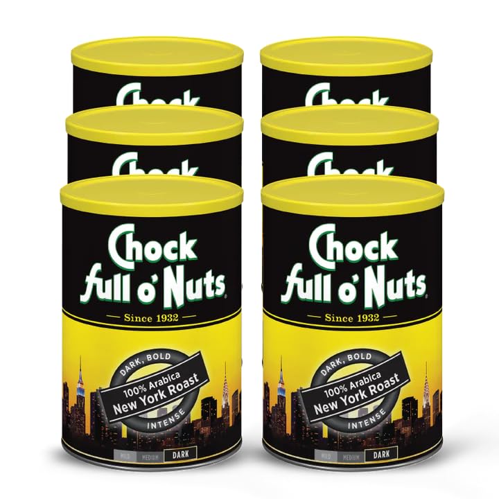 Chock Full o' Nuts New York Roast Ground Coffee 6-Pack of 10.5 oz Cans