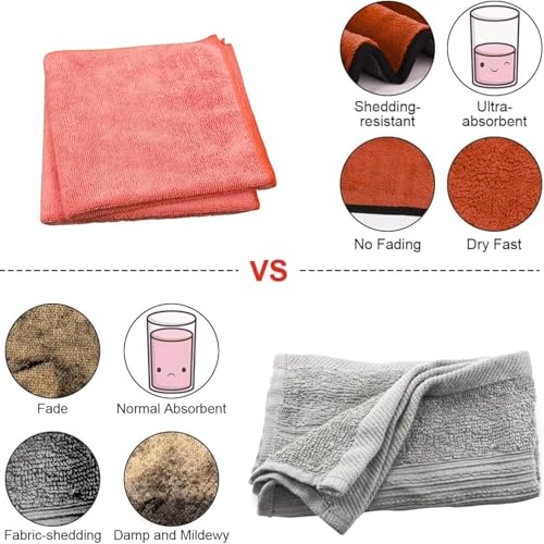 Ultra Absorbent Microfiber Cleaning Cloth 40x40 cm - 250 GSM