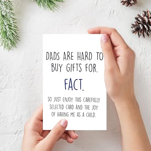 Funny Father's Day Card for Dad with Gold Envelope - 5x7