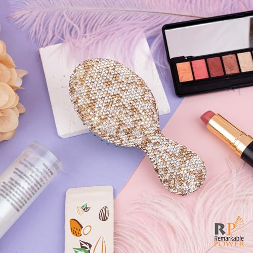 RP Remarkable Power Champagne Mini Hair Brush Portable Comb