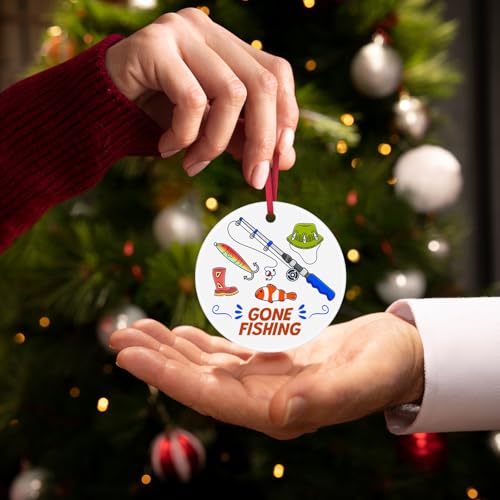 Ceramic Fishing Ornament - Perfect Gift for Fishing Lovers